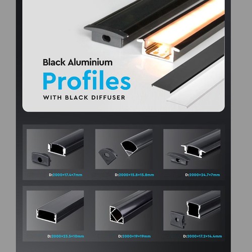 Schwarzer alu profile - profile,