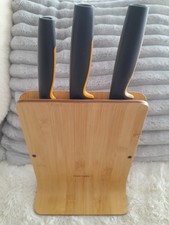 3 teiliges Messerset & Messerblock Kitchen Devil (Fiskars)