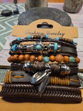 6 Armbänder Leder Indianerschmuck  NEU ☺️
