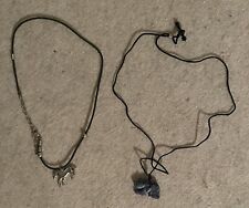 Stimmungskette 2x / Kette mit Pferdeanhänger 42 cm + mit blauem Bär-Anhänger