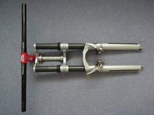 Votec Fahrrad-Gabel 26 Zoll Federgabel mit Vorbau, V-Brake und MTB-Lenker 