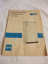 DDR Reklame Bedienungsanleitung ILKA Tiefkühlschrank H 115 TK VEB Kältetech 1984
