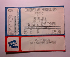 Metallica Ticket Stub Kiel