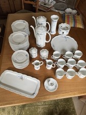 Rosenthal Kaffeeservice CLASSIC ROSE Porzellan  70 tlg blaue Blumen, Top Zustand