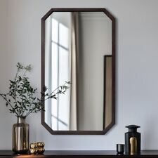 Hängespiegel Wandspiegel mit Massivholz Rahmen Dekospiegel Rechteck Vintage 