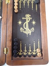 Holz Handarbeit Backgammon