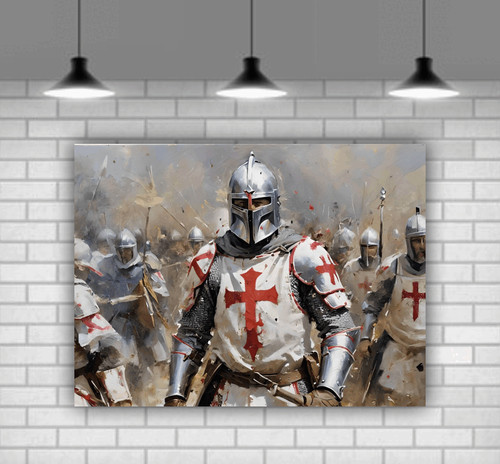 Tempelritter wandbild gedruckt - tempelritter,