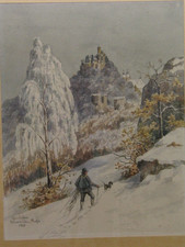 Aquarell Karl Ernst Freiherr