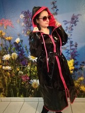 100% PVC Regencape Lack Gummimantel Raincoat Regenmantel Geschmeidig Vintage XL