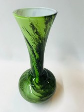 GLASVASE GRÜN MARMORIERT