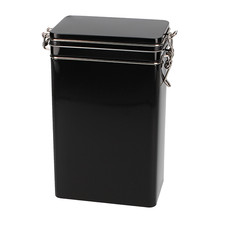 2x Kaffeedose mit Bügelverschluss – 117x76x196mm, 500g schwarz - aromadicht