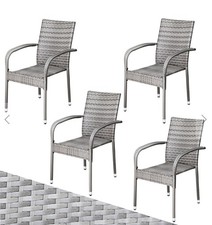 CASARIA® Gartenstühle 4 x