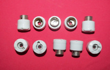 10 Stück  Schraubkappen Porzellan-, Schraub-, Schmelzsicherung E14 mit Prüfloch