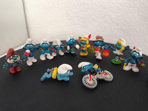 Vintage schlumpf figuren peyo - schlumpf, (peyo