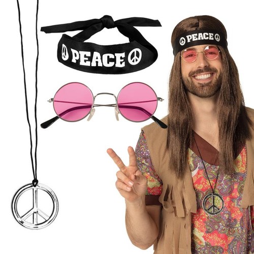 Hippie zubehör set - hippie,