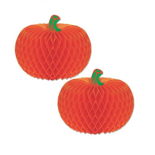Deko kürbis aus wabenpapier - deko-kürbis,