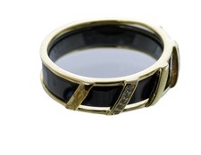 Schwarzer Ring aus Keramik mit