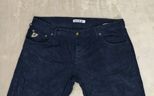 Herren Lois Sierra 196 W38/40 L28 Stretch Tapered Leg Navy Blau Cord