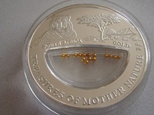 Fiji 2012 10 Dollar PP Treasures Mother Nature Löwe South Africa Gold Fidschi $