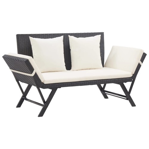 Gartenbank 176cm poly rattan - gartenbank,