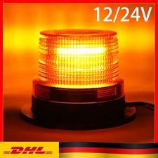 12/24V LED Rundumleuchte Gelblicht Pannenlicht Blinklicht Warnleuchte Orange