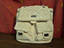 Damen Rucksack ecru gesteppt