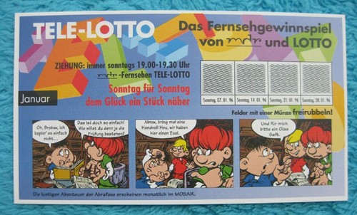 Mosaik abrafaxe tele - abrafaxe, tele-lotto
