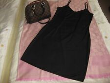 Negligé Nachthemd schwarz Kunstseide Gr. 40 NEU