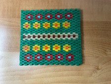 DDR - ALTER  PERLEN UNTERSETZER - VINTAGE OSTALGIE , Handarbeit ❗️