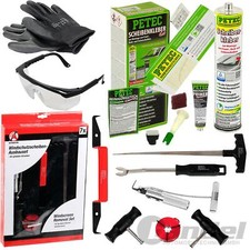 KFZ GEKLEBTE FRONT-/ WINDSCHUTZ-SCHEIBEN AUSBAU-WERKZEUG-SATZ KLEBER-SET 310ml
