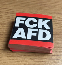 FCK AFD FCKAFD Sticker Aufkleber Anti AFD Demo gegen Rechts  5,5x5,5cm 25 50 100