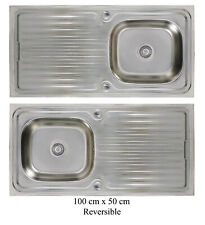 Edelstahl Einbauspüle 50 x100