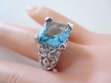 SILBER RING ° BLAUER STEIN °