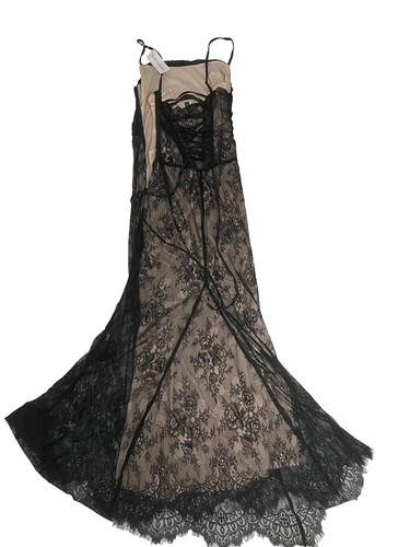 Maxikleid spitze schwarz s - maxikleid, gr.