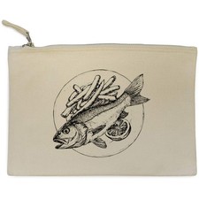 Canvas Clutch / Zubehörkoffer "Fish and Chips with Lemon" (CL00043229)