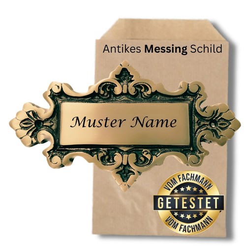 Massives messing türschild - massives,