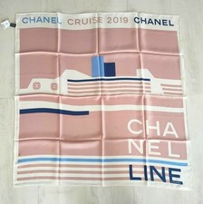 nie benutzt Chanel 100 % Seide Schal Cruise 2019 rosa 35 Zoll