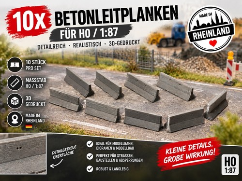 Modellbau betonleitplanke - modellbau,