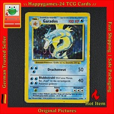 Garados - Gyarados Pokemon Karte TCG WOTC 6/102 Rare Holo Base Basis-Set /E82