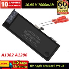 Original A1382 Akku für Apple MacBook Pro 15" A1286 Ende 2011 Mitte 2012 7000mAh