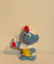 SCHLAFMÜTZE SCHLUMPF *Bemalung grau-blau* E. D. D. S. Schlümpfe 1983 ORIGINAL