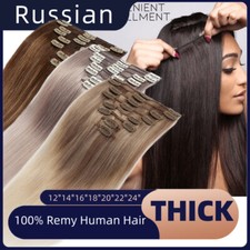 100% Echthaar Unsichtbar Clip