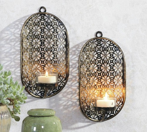2er set wandkerzenhalter - set,