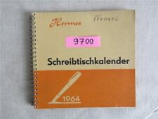 Hermes DDR Schreibtischkalender 1964 BLANKO Kalender Wochenkalender