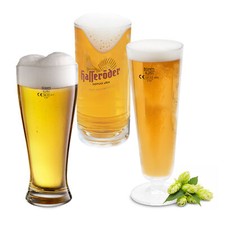 Bierglas klassisch 6er Set - 3 Modelle - Pilsner Tulpe Weizen Glas Bier Krug