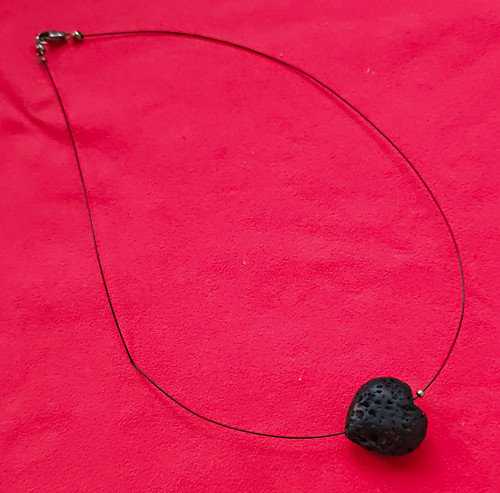 Schwarze halskette mit - schwarze,