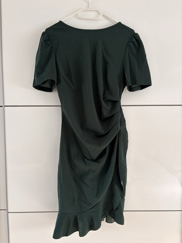 Dunkelgrünes damen kleid midi - damen,