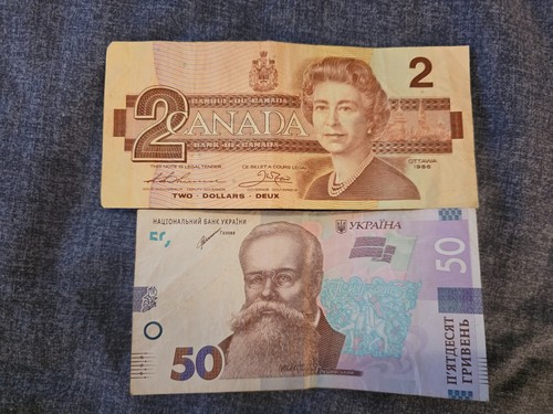 Banknoten canada und - canada, ukraine