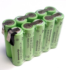 12V 2300mAh Akkupack Mignon / AA  Industrie-Akkus NiMH mit Lötfahne Modellbau