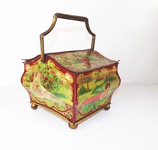 Antike Blechdose Huntley Palmers Ltd Biskuit Kekse um 1900 lithografierte Box 